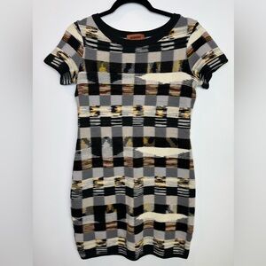 Missoni Black multi Knit wool abstract designer Detail